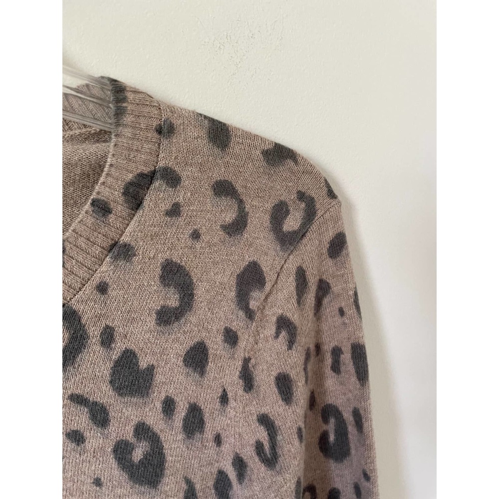 GAP Leopard Print Cardigan - Tan and Black - Picture 3 of 6